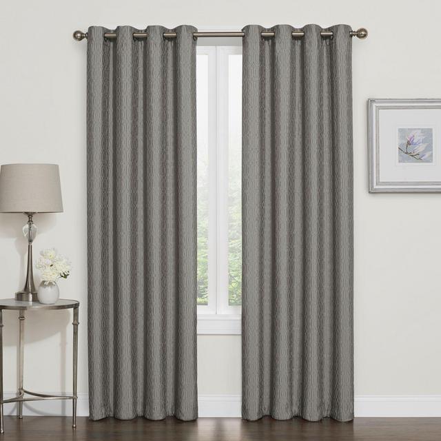Darcy 84-Inch 100% Blackout Grommet Top Window Curtain Panel in Grey