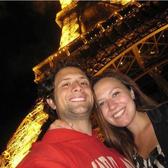 Walking up all those flights of stairs was totally worth the light show at night.