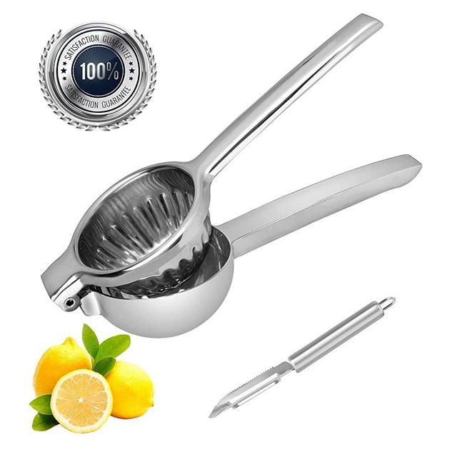 Lemon Squeezer Stainless Steel - Large Lemon Squeezer Hand Citrus Juicer with Premium Quality Solid Metal Stainless Steel Lemon Squeezer Manual Citrus Press Juicer Lime Squeezer, Lemon Squeezer