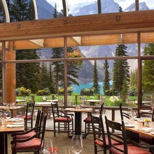 Dinner overlooking Lake Moraine