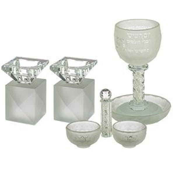 Shabbat Set: Kiddush Cup, candles, Challah Cover