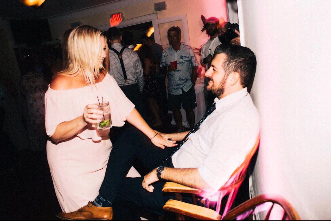 Sometimes breaks are needed when you are professional wedding dancer.