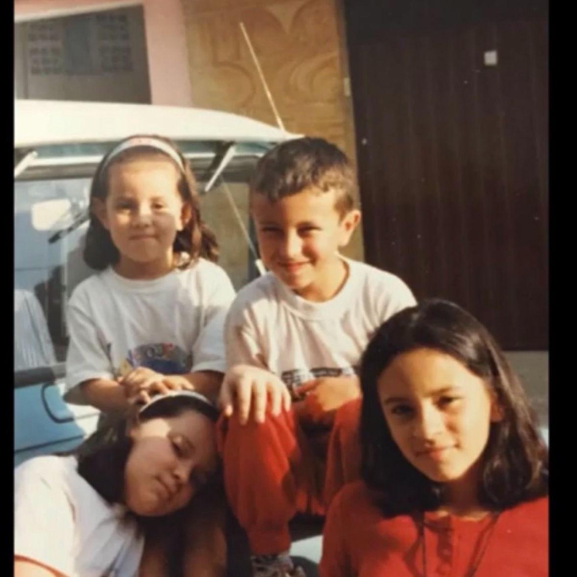 Sebastian, or Juancho as his family calls him, with his cousins