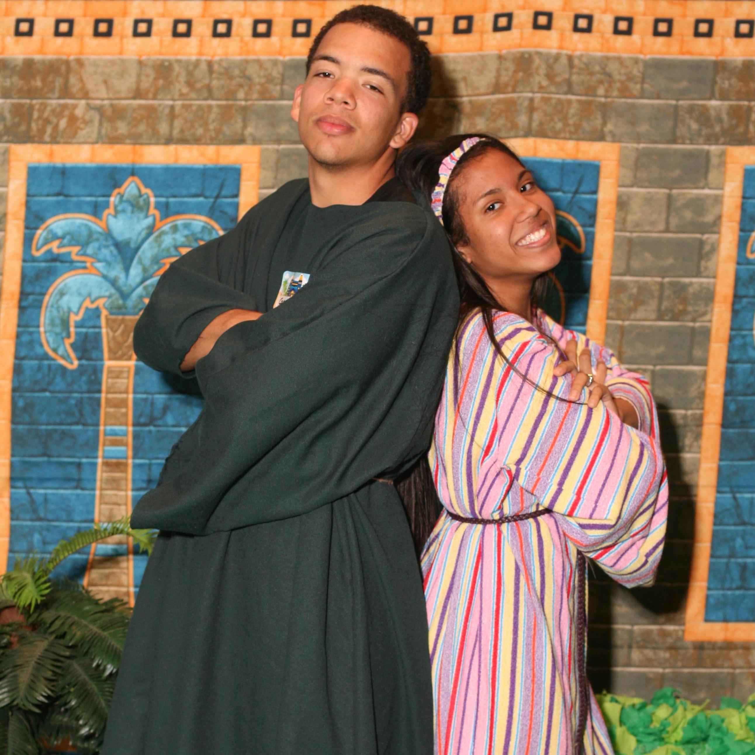 Our first picture 
Don't mind the costumes, we were in character for Vacation Bible School Summer 2012  :)