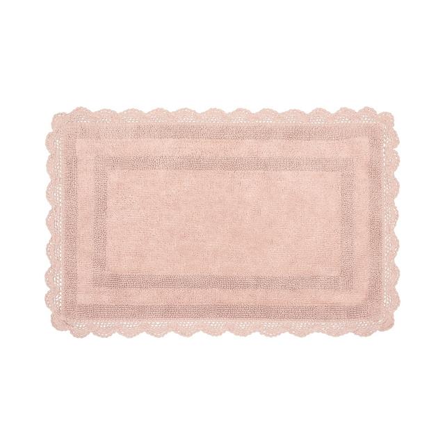 Laura Ashley Crochet Cotton Reversible 17" x 24" Bath Rug