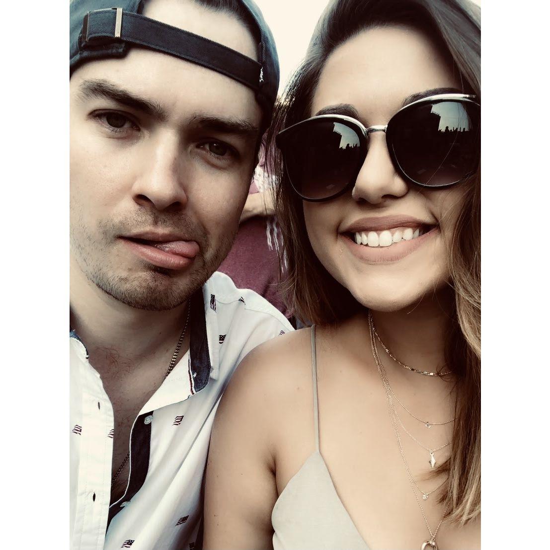 At a concert, 2018