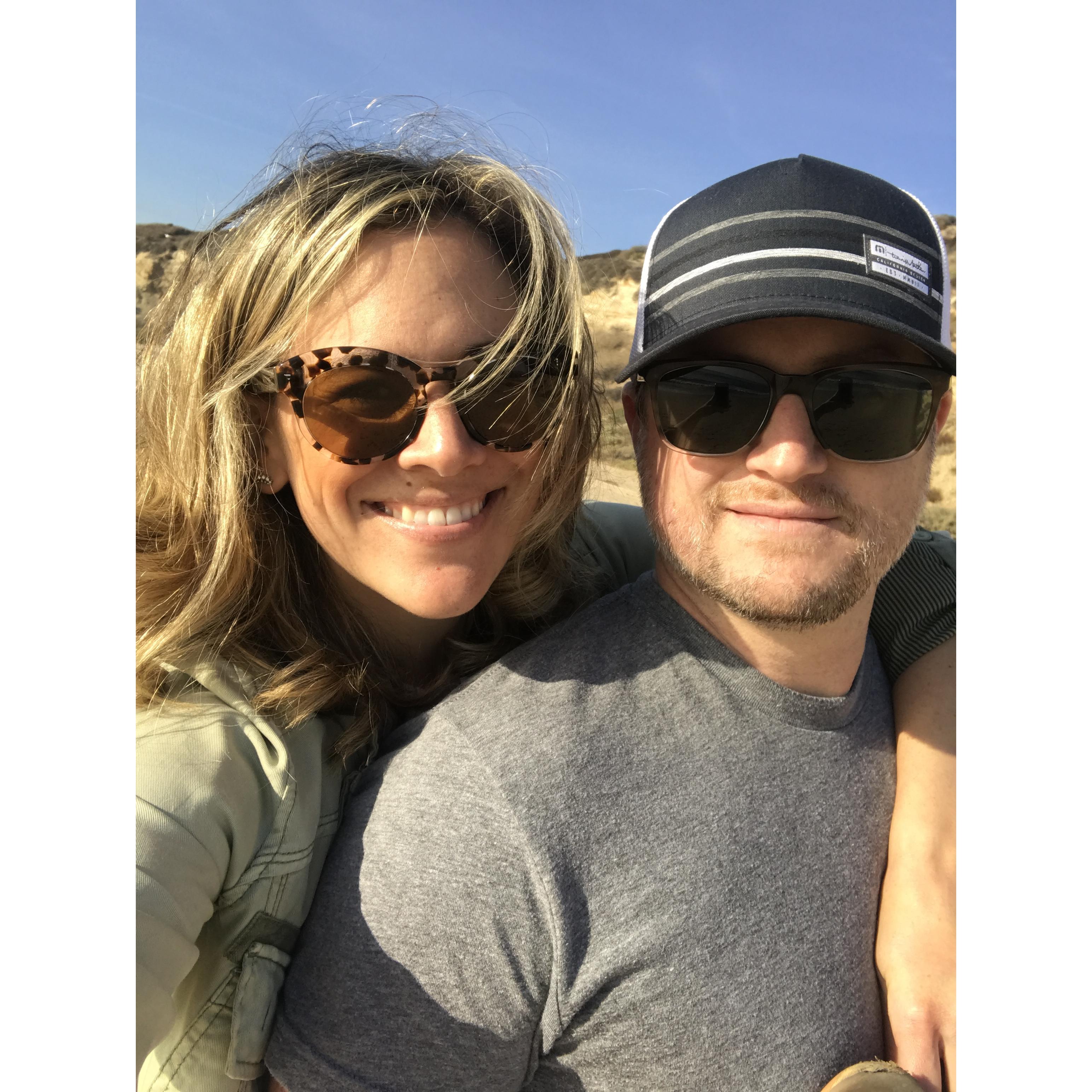 Walking the beach at Crystal Cove in Laguna, CA