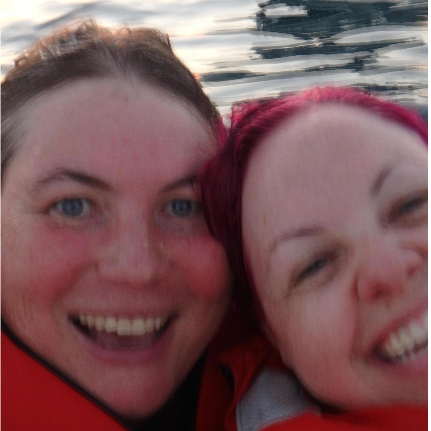 Just after we landed in the water after our parasailing adventure in Costa Rica