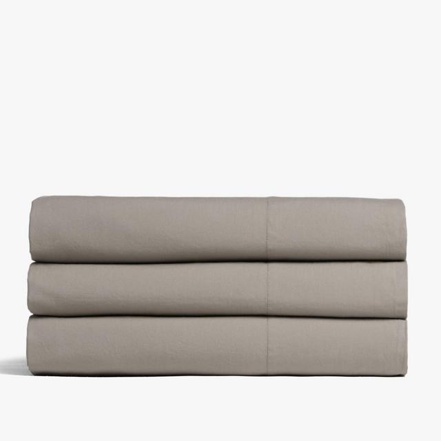 Percale Top Sheet - Putty - Queen