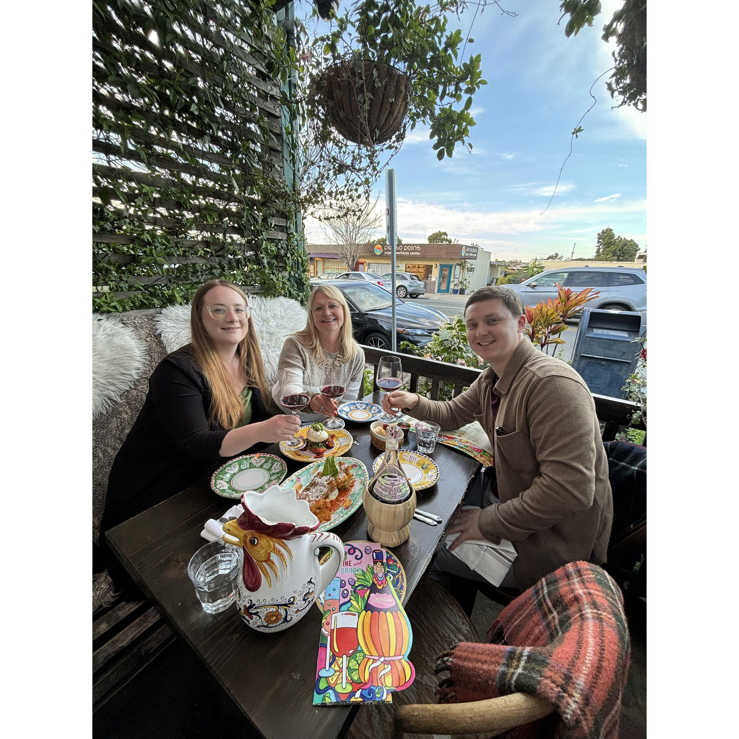 Dining in San Diego with Austin's mom Jean. March 2025