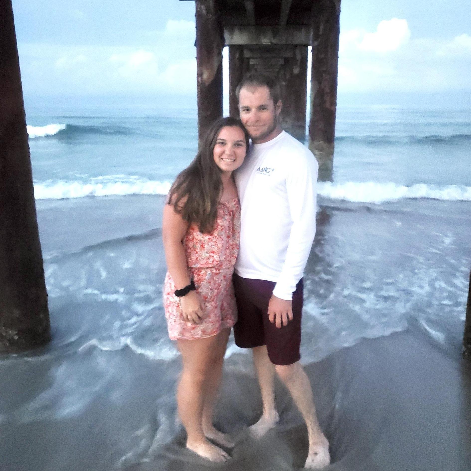 Our first vacation together, this photo was taken on the beach in Saint Augustine, FL.