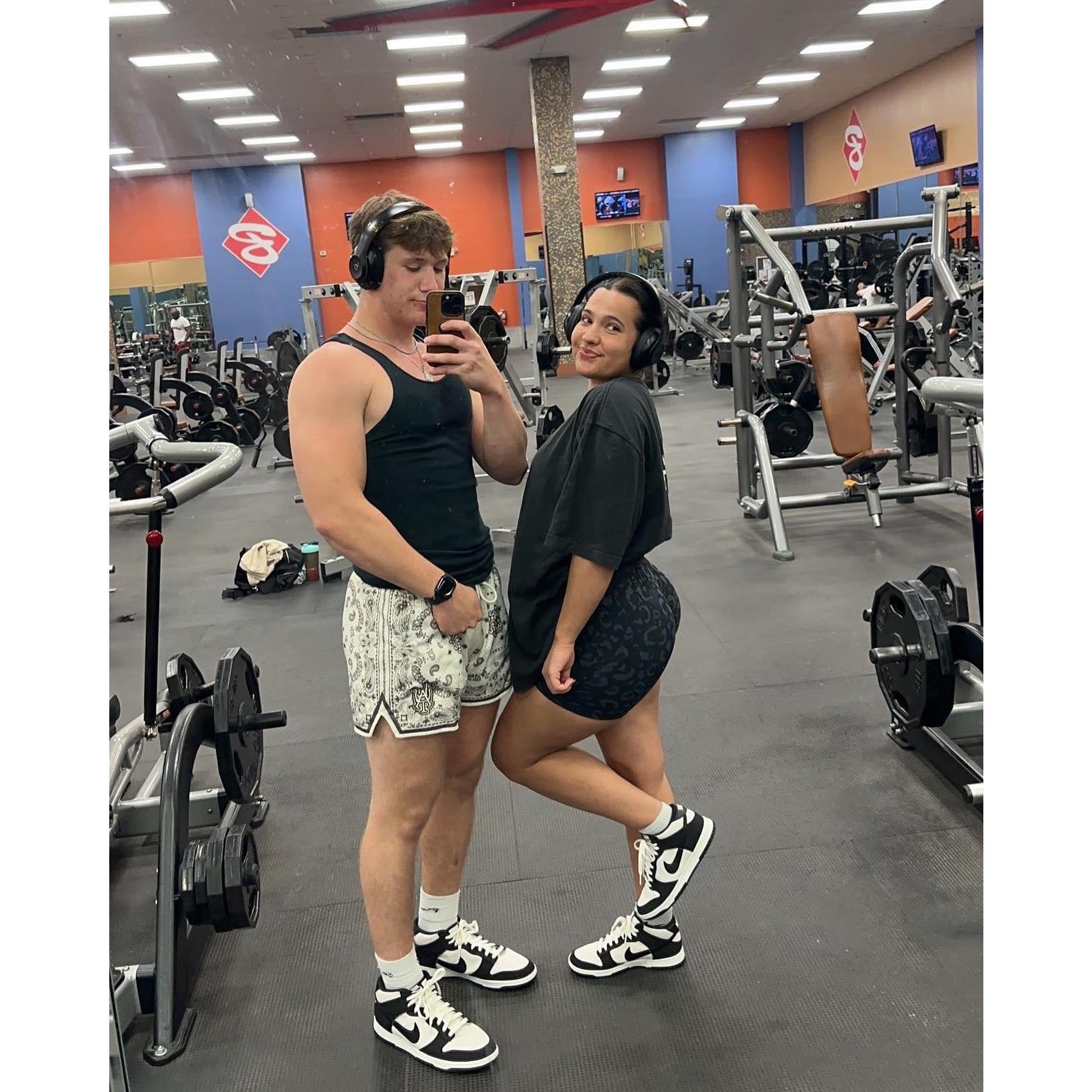 We met at the gym and it is one of our favorite things to do together!