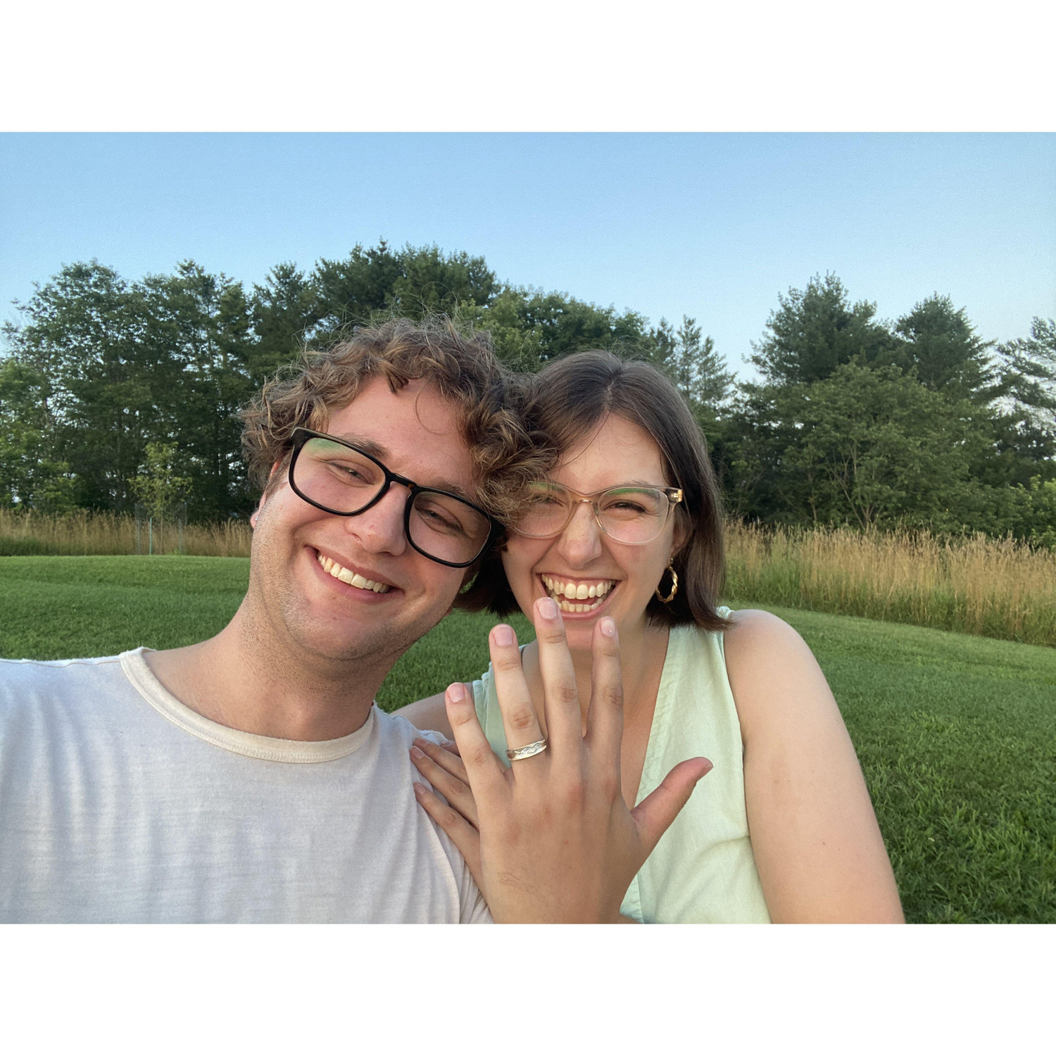 7/13/2024 - Liz proposed after Chris exhausted himself mountain biking all day in East Burke, VT. He wasn't thinking straight.