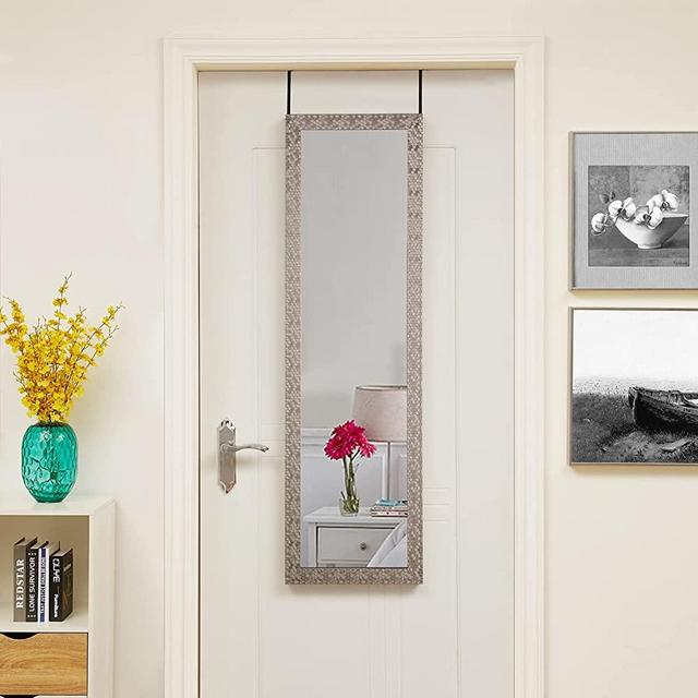 Naomi Home Over The Door Mosaic Mirror Silver/42" x 14"