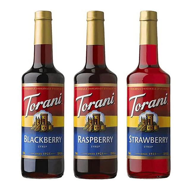Fruit Flavors 3 Pack Raspberry, Strawberry,Peach