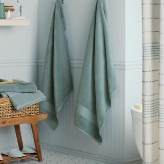 Everyday Dobby Border Bath Towel, Set of 4