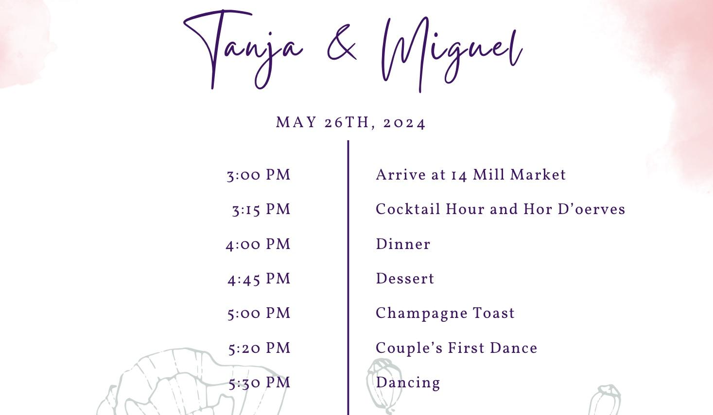 The Wedding Website of Tanja Deleon and Miguel Deleon