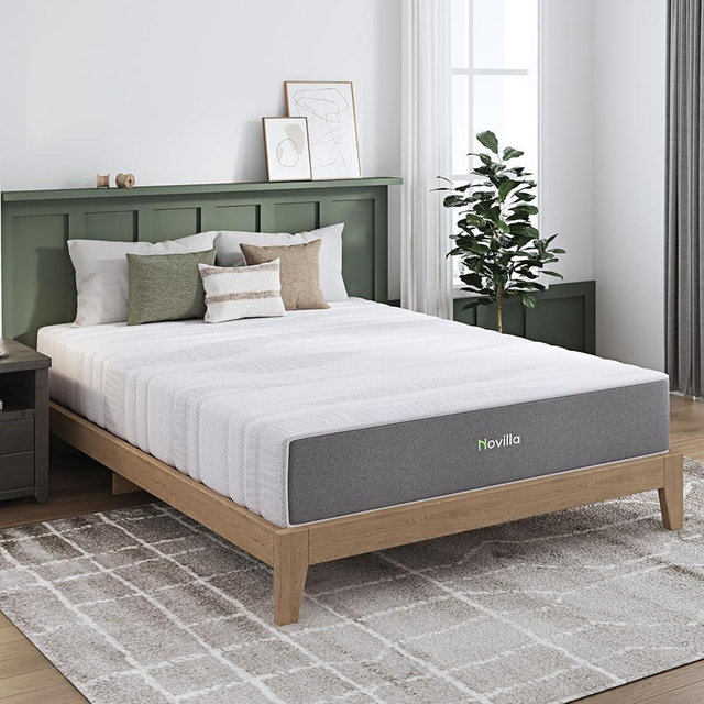 Novilla King Size Mattress 10 Inch King Gel Foam Mattress in a Box Medium Firm with Cooling Gel Foam for Cool Sleep & Ultimate Support