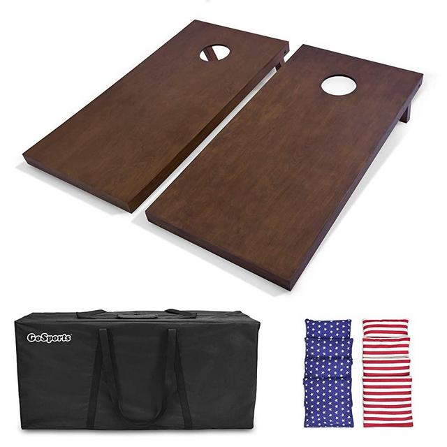 GoSports 4'x2' Regulation Size Wooden Cornhole Boards Set | Includes Carrying Case and Over 100 Color Options for Bean Bags