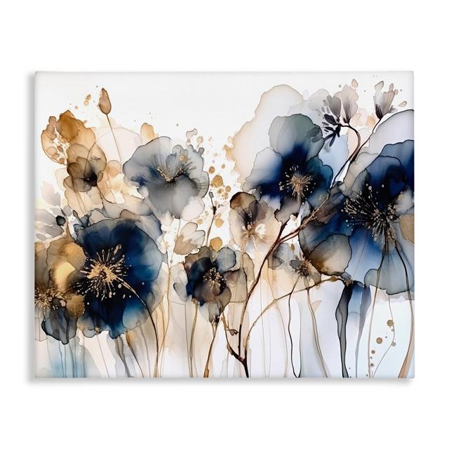 Stupell Industries Navy & Gold Abstraction Canvas Art, 30" x 24"