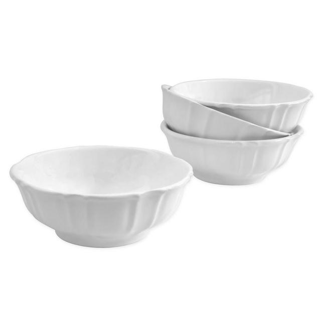 Euro Ceramica Chloe Soup Bowls in White (Set of 4)