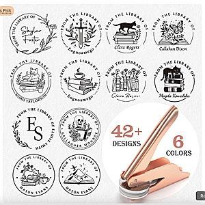 Personalized Book Embosser | Custom From the Library of Book Stamp | Library Embosser Stamp | Ex Libris | Book Lover Gift | Graduation Gift - Etsy