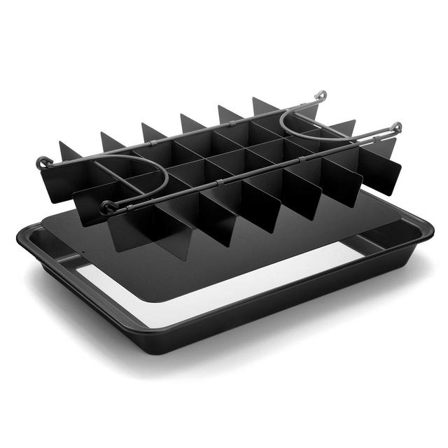 Elbee Home Brownie Baking Pan, Includes Brownie Divider for Perfectly Cut Brownies, Durable Carbon Steel 13-Inch, Non-Stick