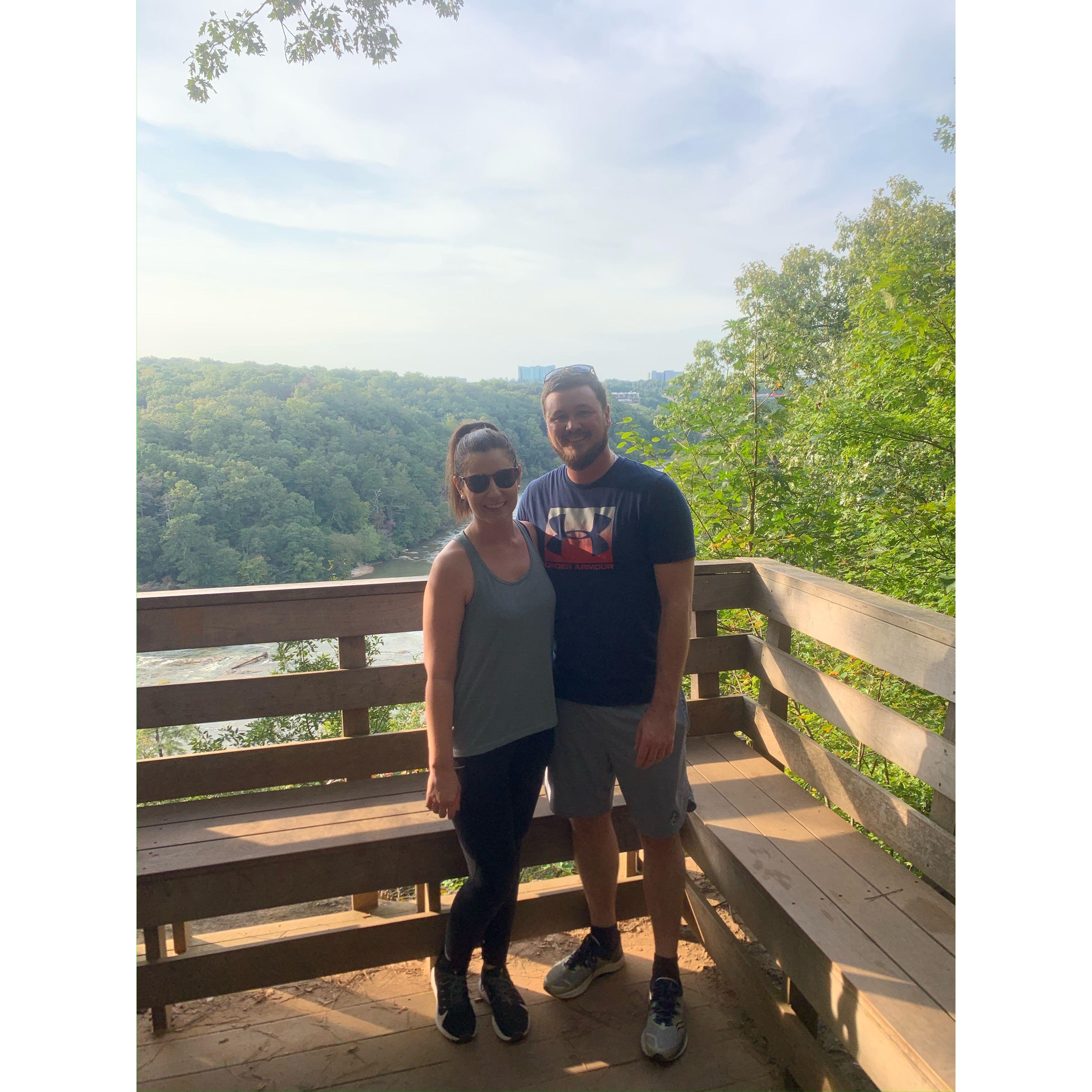 Our first photo together! We hiked the Bamboo Forest in Smyrna and Mark tried to convince me to go off-trail twice!