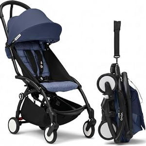 Stokke YOYO3 Travel Stroller with Newborn Pack and 6+ Months Color Pack (Air France Blue)