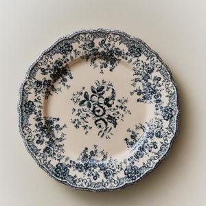 FLORAL EARTHENWARE DINNER PLATE