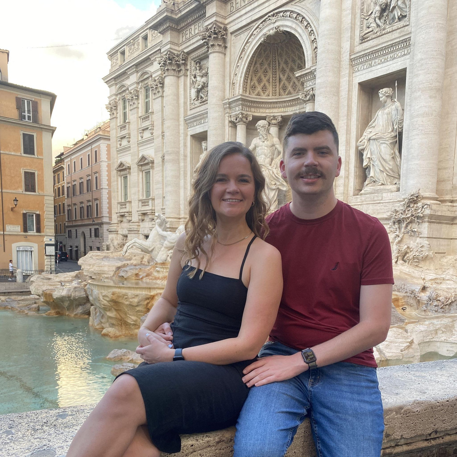 In front of the Trevi Fountain in Rome