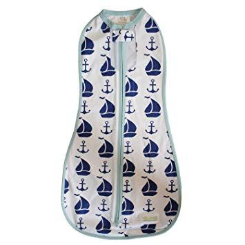 Woombie Nautical for Boy, White/Navy/Blue, 5-13 lbs