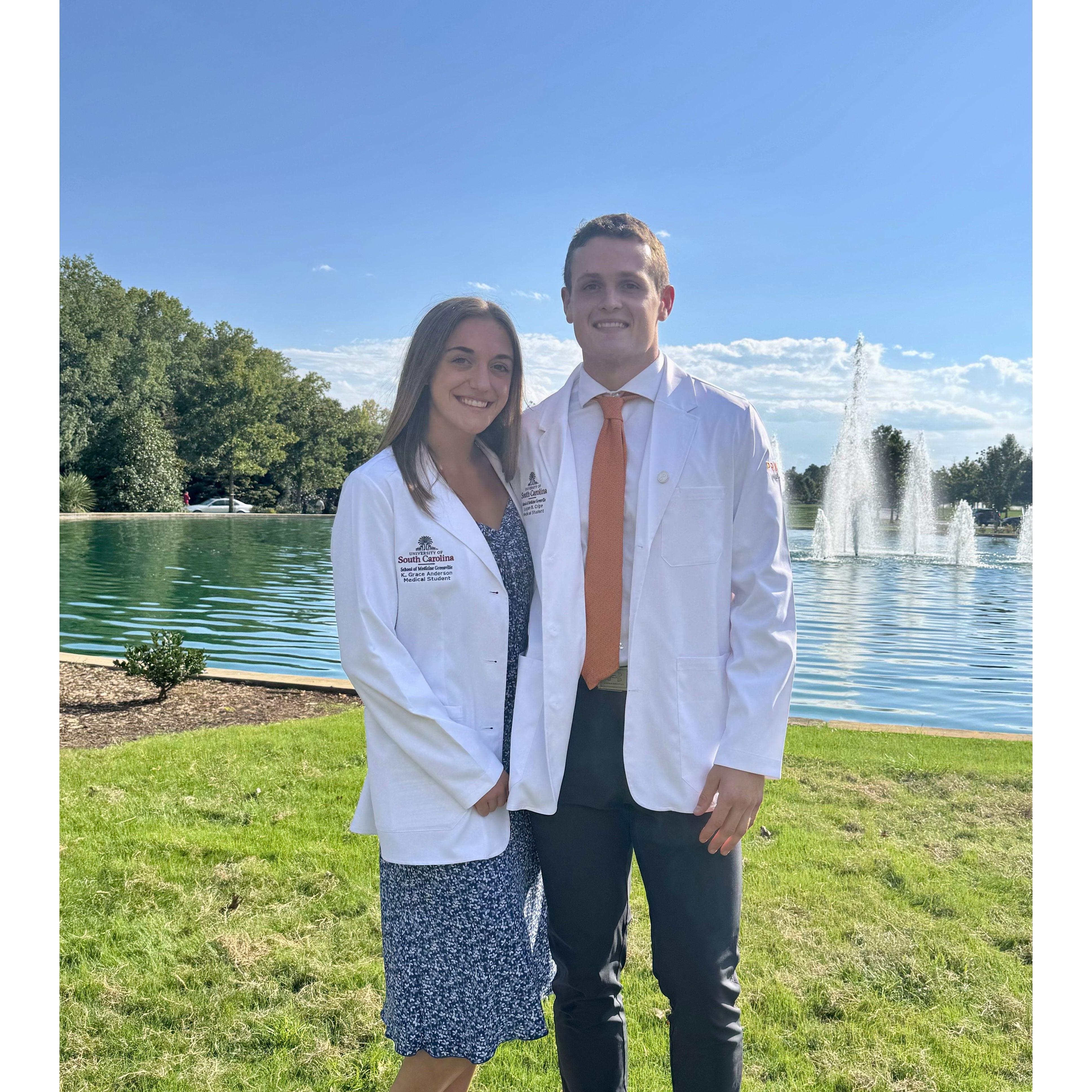Medical school white coat ceremony