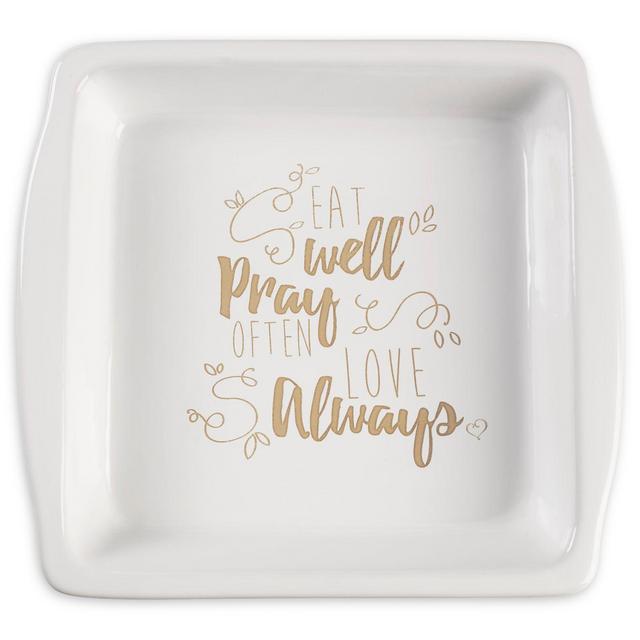 Precious Moments® "Eat Well, Pray Often, Love Always" 9-Inch Square Brownie Pan
