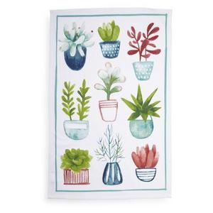Succulent Kitchen Towel, 28" x 18"