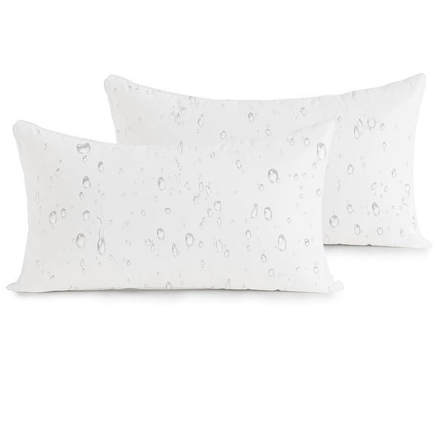 Oubonun 12x20 Outdoor Pillow Inserts (Pack of 2) - Square Waterproof Throw Pillow - Decorative Throw Pillows Insert for Couch Sofa Bed Patio Furniture - White Pillows