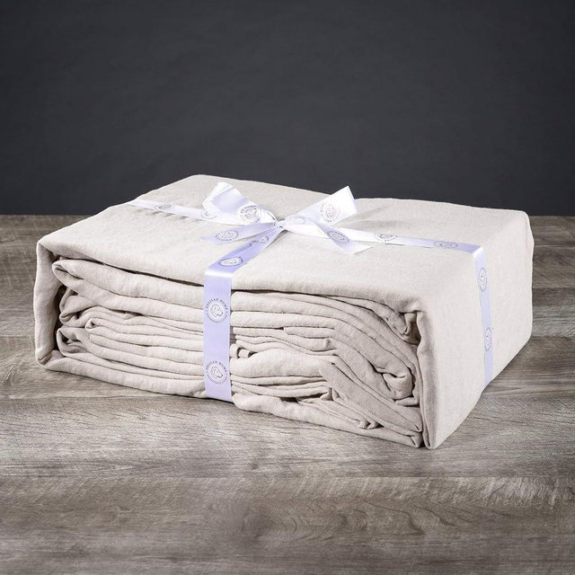 Delilah Home Sustainable Living 100% Organic Hemp Queen Duvet Cover, Certified by GOTS and Vegan.org, Proudly Made in Portugal, Natural