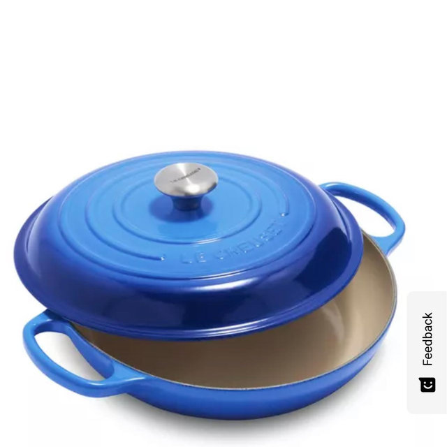 Le Creuset Signature Braiser, 3.5 qt. - Exclusive Color Azure Blue