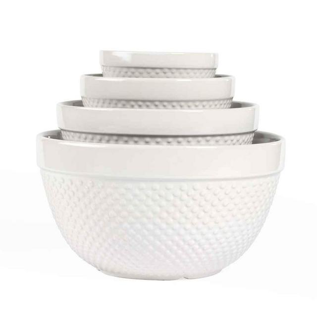 Hobnail 4 Piece, Mixing Bowl Set