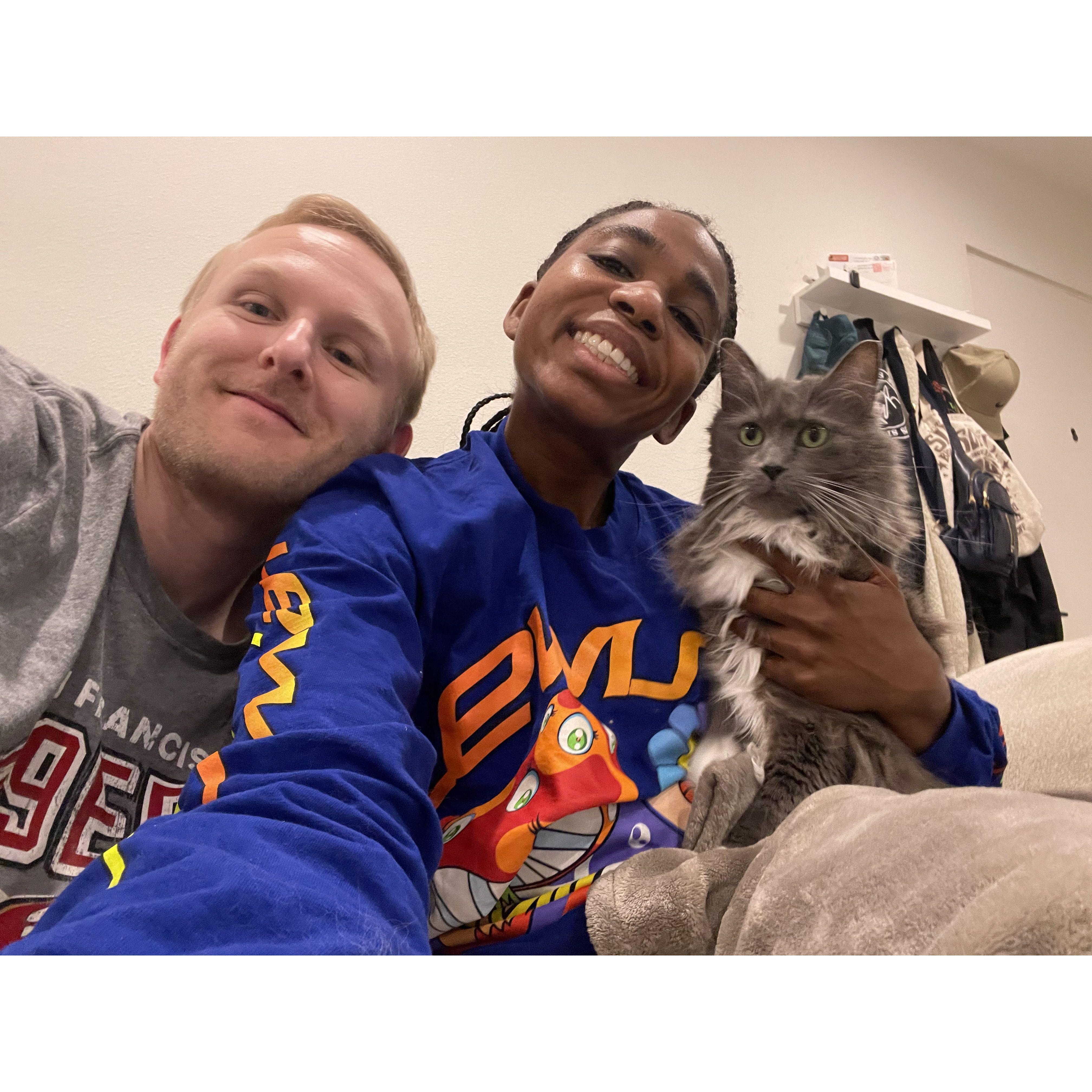 Family photo. Lola was clearly thrilled to be in the picture.