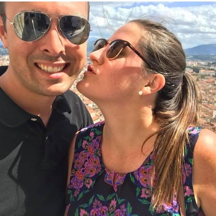 Stealing kisses in Florence.