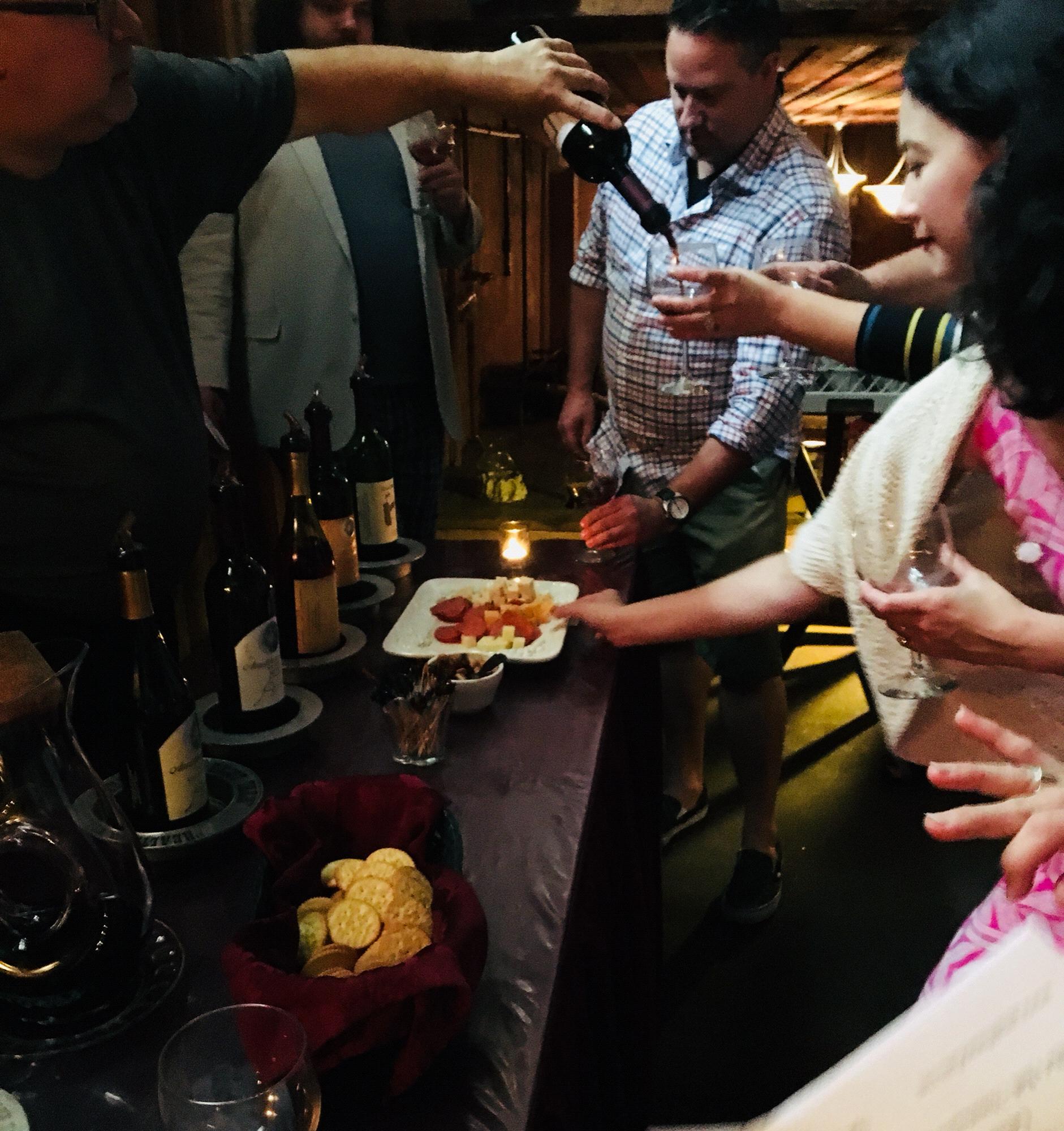 I’m sneaking cheese at the tasting.