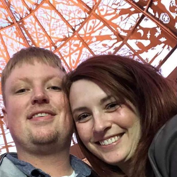 The day he proposed at the Sunken Gardens in Lincoln, NE