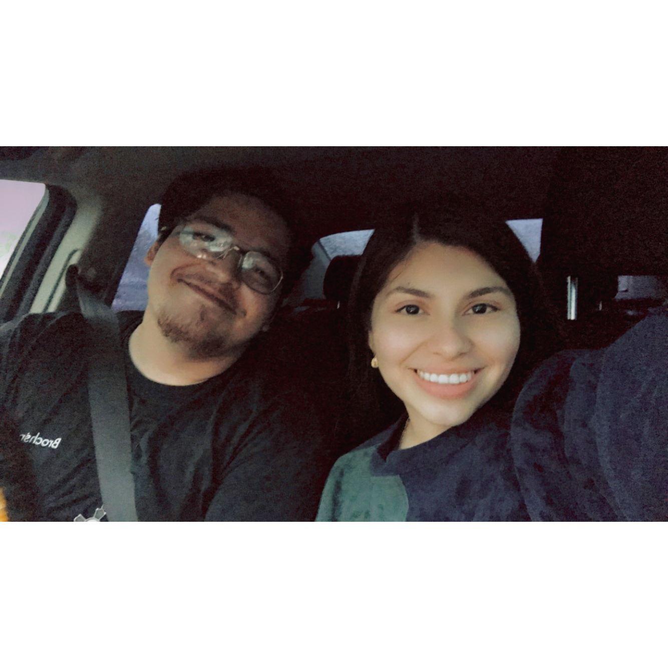 THE FIRST TIME WE WATCHED A MOVIE TOGETHER AND RAN THROUGH A RAIN STORM