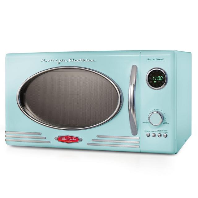 Nostalgia Electrics 0.9 cu. ft. Microwave Oven in Aqua