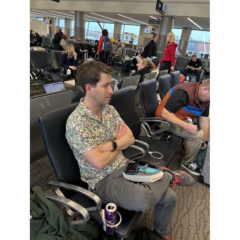 Doug was separated from his natural habitat: the Delta Lounge, when we flew to NOLA on Colleen's SWA companion pass