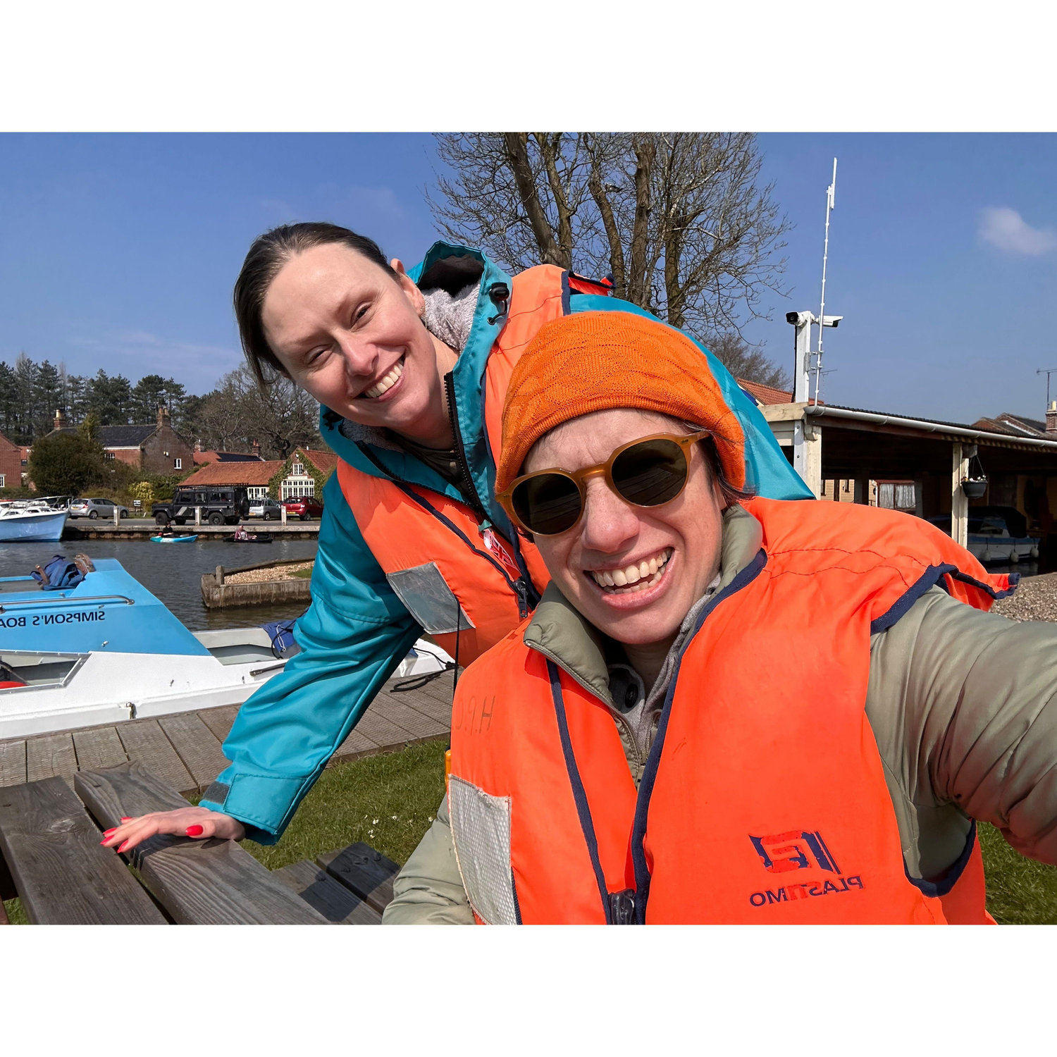 Boating on the Norfolk Broads.