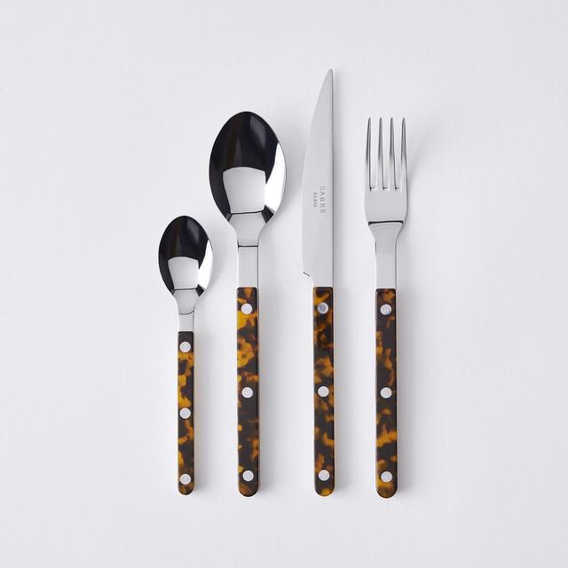 Sabre Bistrot Flatware, Shiny Finish, Tortoise, 2 sets