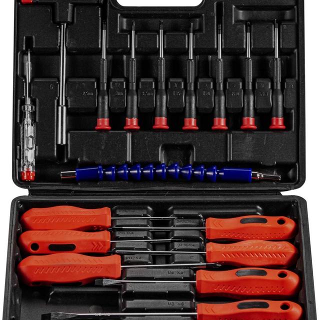 AMM 32-piece Magnetic screwdriver sets with storage case，Containsslotted, star, square, Philips screwdriver bits other practical tools，The best tool gift for a man