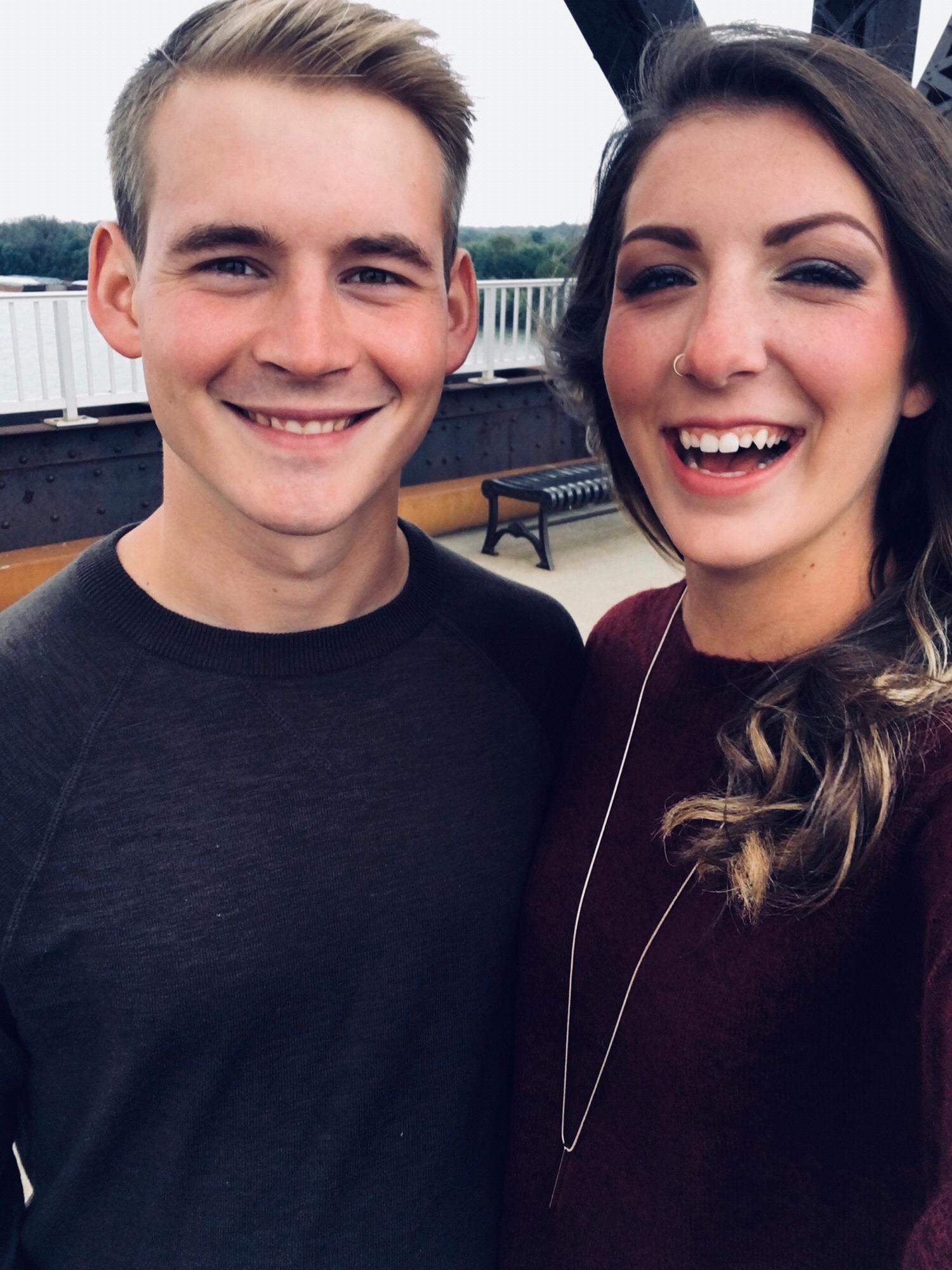 October of 2017, taken on our One-year anniversary shortly after we moved to Louisville together.